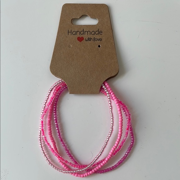 Jewelry - Pink Beaded Bracelet Set